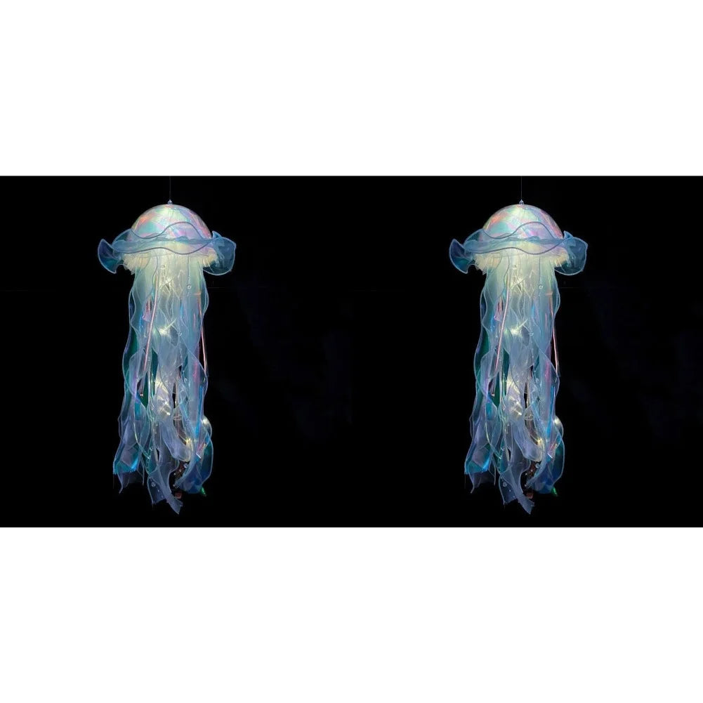 RGB Jellyfish Lamp Colorful Night Light Ocean Inspired Hanging Ceiling Lantern Magical Home Decor Ambient Bedroom Lighting
