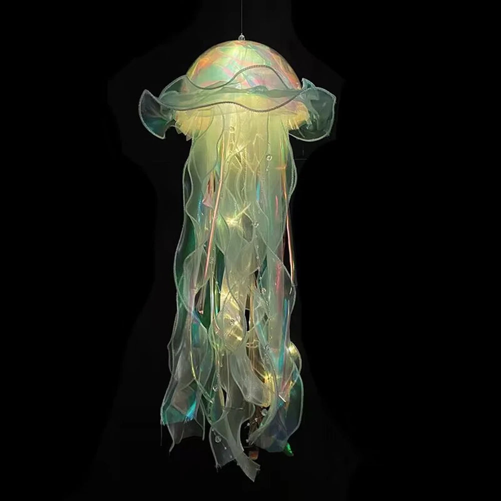 RGB Jellyfish Lamp Colorful Night Light Ocean Inspired Hanging Ceiling Lantern Magical Home Decor Ambient Bedroom Lighting