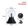 Novelty Magic Plasma Ball Light 3/4/5/6 Inch Night Light Christmas Kids Gift Glass Plasma Lamp Party Decor Table Lights