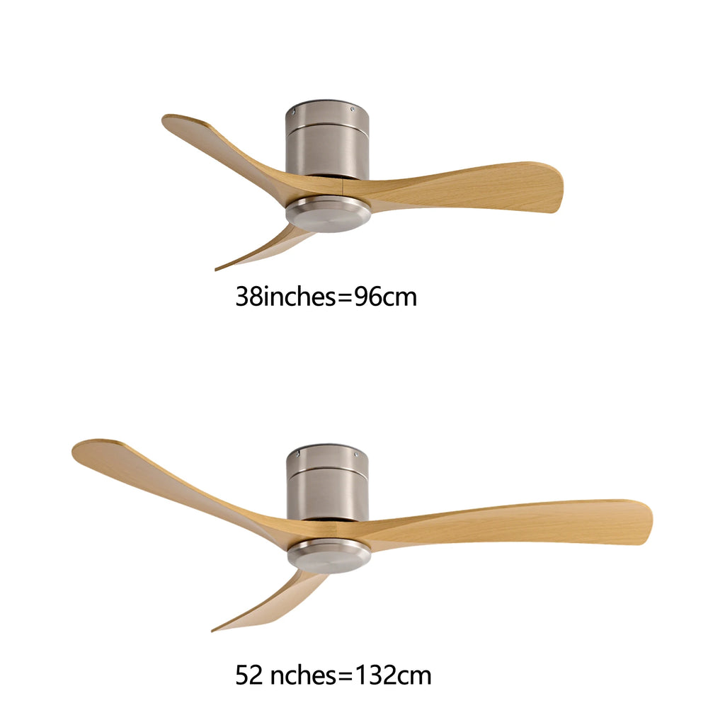 46 Inch Low Floor Ultra Thin 25cm DC Ceiling Fan No Light with Remote Control for Coffee Shop Home Hotel Office