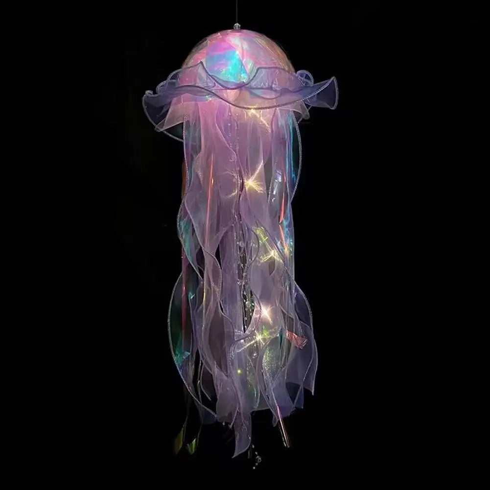 RGB Jellyfish Lamp Colorful Night Light Ocean Inspired Hanging Ceiling Lantern Magical Home Decor Ambient Bedroom Lighting