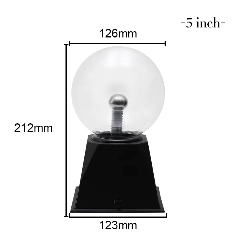Novelty Magic Plasma Ball Light 3/4/5/6 Inch Night Light Christmas Kids Gift Glass Plasma Lamp Party Decor Table Lights