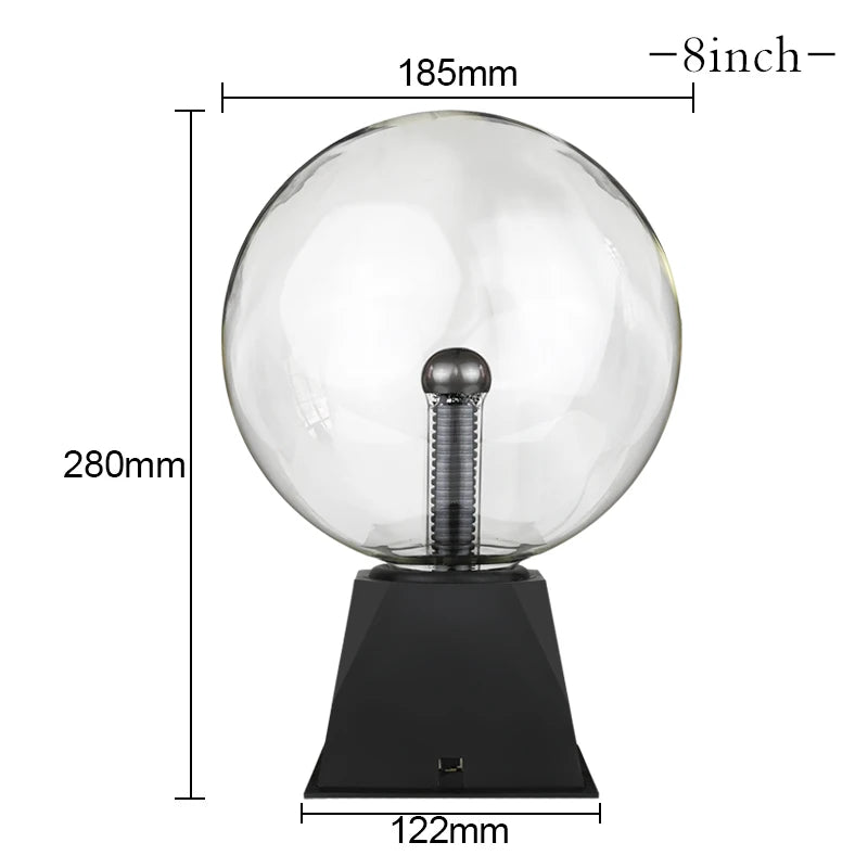 Novelty Magic Plasma Ball Light 3/4/5/6 Inch Night Light Christmas Kids Gift Glass Plasma Lamp Party Decor Table Lights