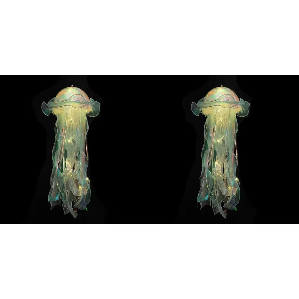 RGB Jellyfish Lamp Colorful Night Light Ocean Inspired Hanging Ceiling Lantern Magical Home Decor Ambient Bedroom Lighting