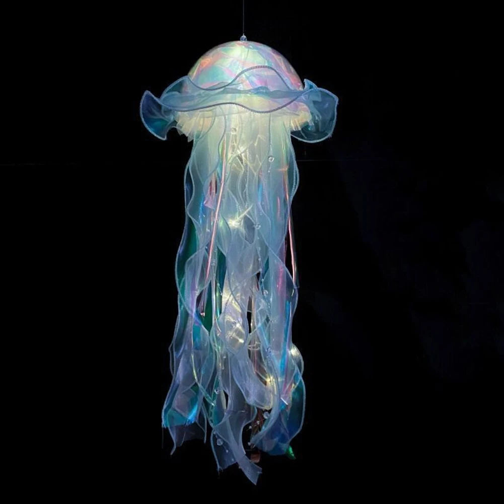 RGB Jellyfish Lamp Colorful Night Light Ocean Inspired Hanging Ceiling Lantern Magical Home Decor Ambient Bedroom Lighting