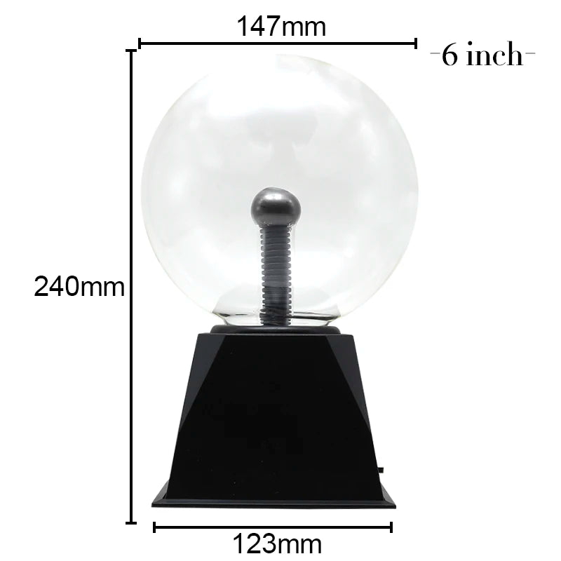 Novelty Magic Plasma Ball Light 3/4/5/6 Inch Night Light Christmas Kids Gift Glass Plasma Lamp Party Decor Table Lights